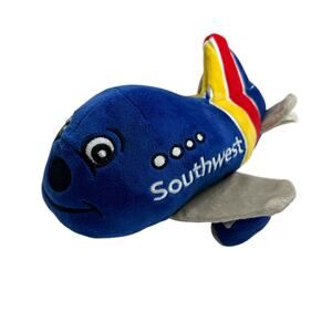 SOUTHWEST Airlines Blue Jumbo Jet Plush Stuffed Animal First Flight Plane